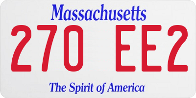 MA license plate 270EE2