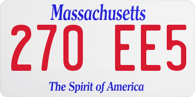 MA license plate 270EE5