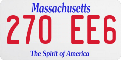 MA license plate 270EE6