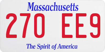 MA license plate 270EE9