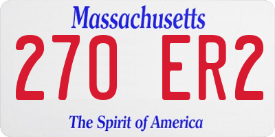 MA license plate 270ER2