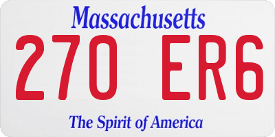 MA license plate 270ER6