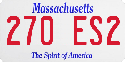 MA license plate 270ES2