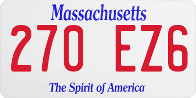 MA license plate 270EZ6