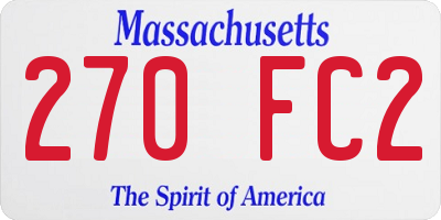 MA license plate 270FC2