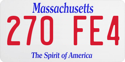 MA license plate 270FE4