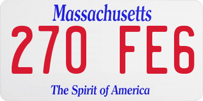 MA license plate 270FE6