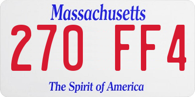 MA license plate 270FF4
