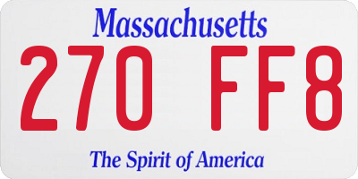 MA license plate 270FF8