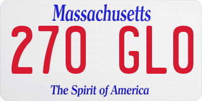 MA license plate 270GL0