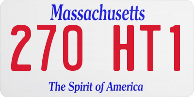MA license plate 270HT1