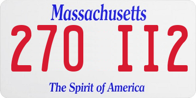 MA license plate 270II2