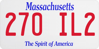 MA license plate 270IL2