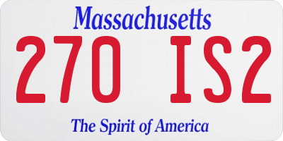 MA license plate 270IS2