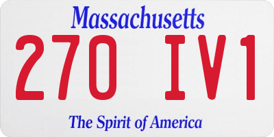 MA license plate 270IV1