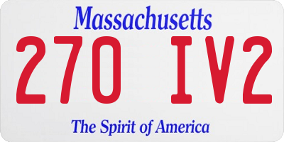 MA license plate 270IV2