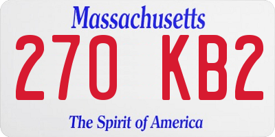 MA license plate 270KB2