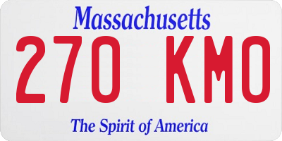 MA license plate 270KM0