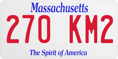 MA license plate 270KM2