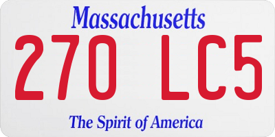 MA license plate 270LC5