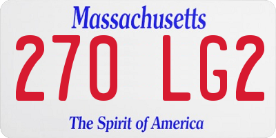 MA license plate 270LG2