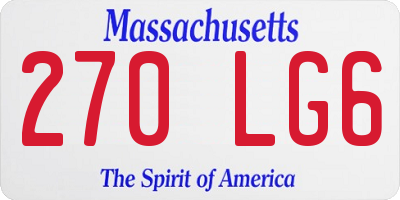 MA license plate 270LG6