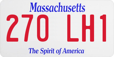 MA license plate 270LH1