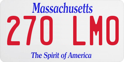 MA license plate 270LM0