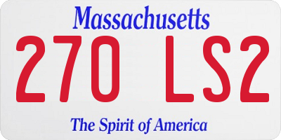 MA license plate 270LS2
