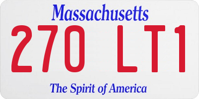 MA license plate 270LT1