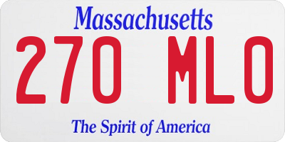 MA license plate 270ML0