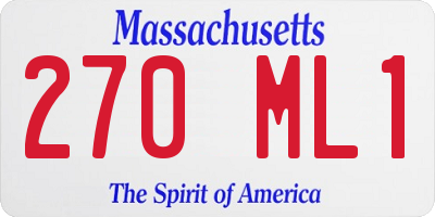 MA license plate 270ML1