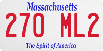 MA license plate 270ML2