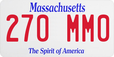 MA license plate 270MM0