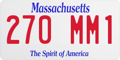 MA license plate 270MM1