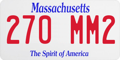 MA license plate 270MM2