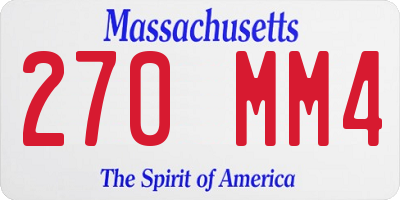 MA license plate 270MM4