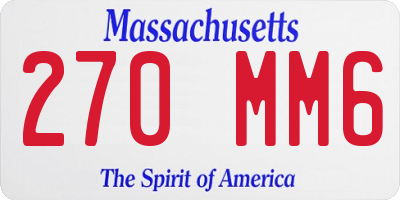 MA license plate 270MM6
