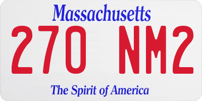 MA license plate 270NM2