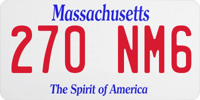 MA license plate 270NM6