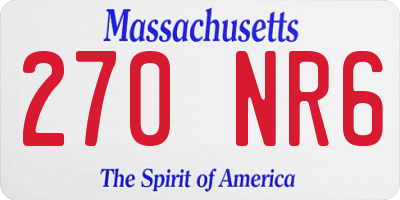 MA license plate 270NR6