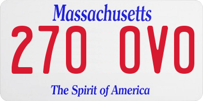 MA license plate 270OV0