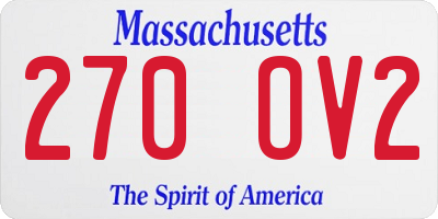 MA license plate 270OV2