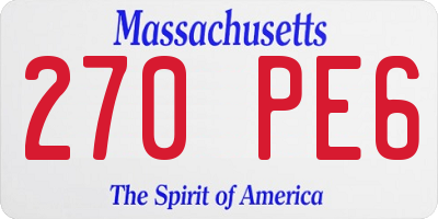 MA license plate 270PE6