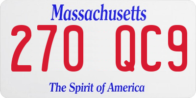 MA license plate 270QC9