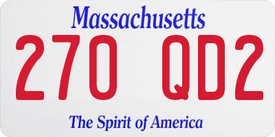 MA license plate 270QD2