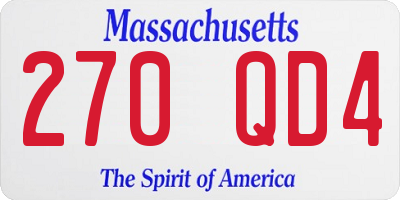 MA license plate 270QD4