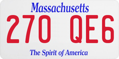 MA license plate 270QE6