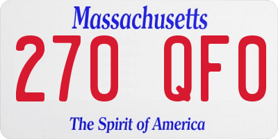 MA license plate 270QF0