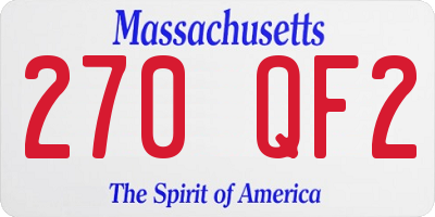 MA license plate 270QF2